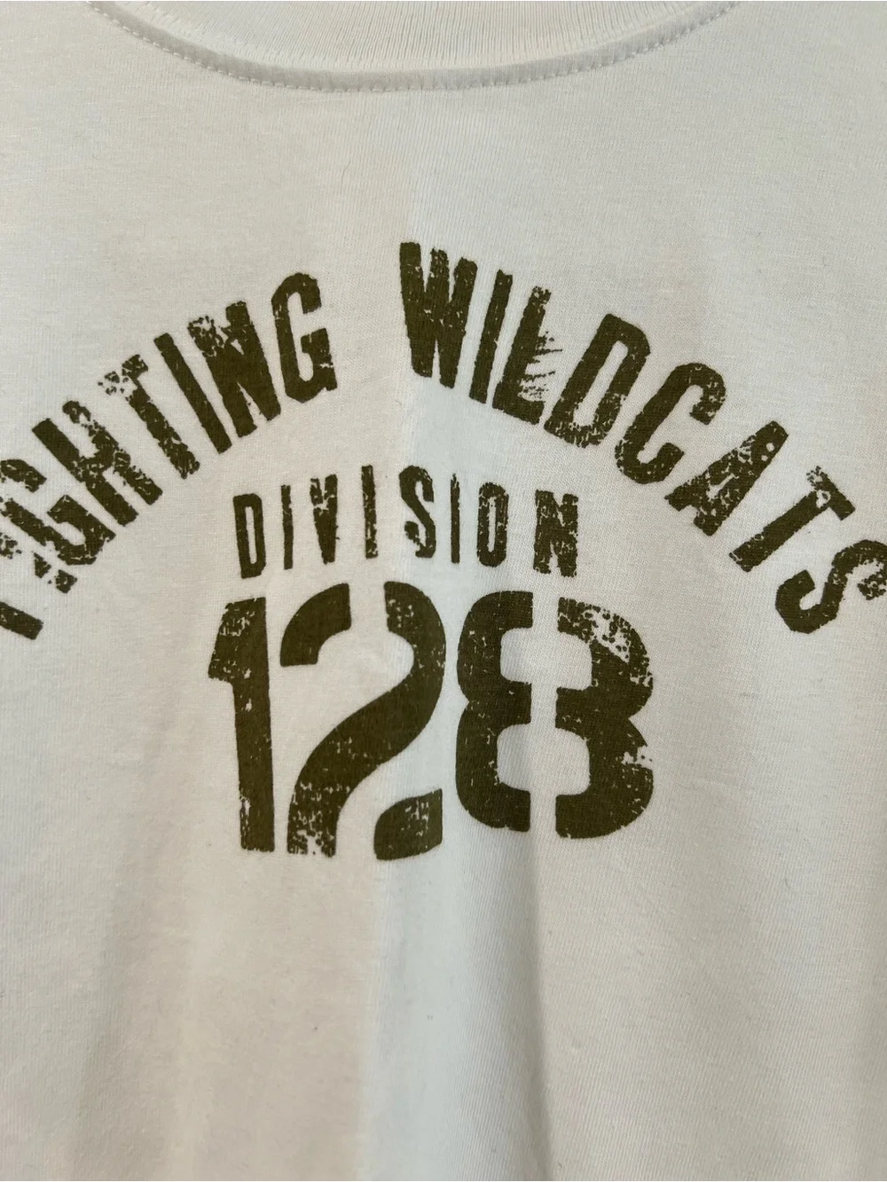 Gymboree Fighting Wildcats 128 Long-Sleeve Layered Tee - White & brown 6 y